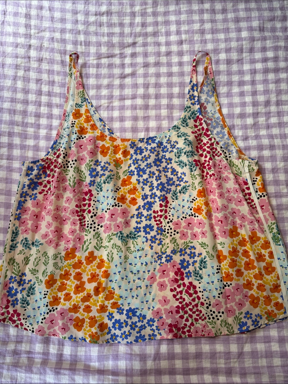 Johnny Was Floral Silk Tank Top - Multicolor